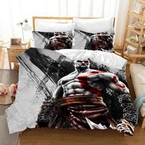 3D Digital Game God Of War Print Bedding Set Game Handle Print Design Duvet Cover Sets Singe Twin Queen King Size EU Single(135*200cm)3pcs black