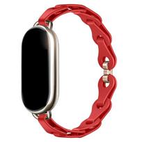 Guminė apyrankė Xiaomi Mi Band 8 Nerūdijančio plieno sagtelė Apyrankė Miband 8 NFC Madingas moteriškas stilius Pakeičiama silikoninė apyrankė For band 8 9