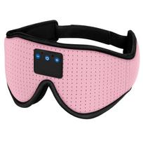 3D Bluetooth 5.4 Smart Sleep Mask with Music, Ice Cool Breathable, Light-Blocking Headphones rožinė