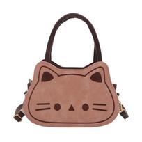 Cute kitten bag college style simple shoulder messenger bag design daily feeling autumn women's diagonal cross bag rožinė