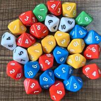 30PCS Math Manipulative 10 Sided Dice For Classroom Teaching Supplies Kids Learning  Educational Toys  Playsetss Juguetes Didacticos Para Niños yellow