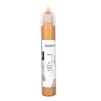 Transparent Acrylic Paint for Glass Painting with Gold Outliner Pen - DIY Material Pack beige