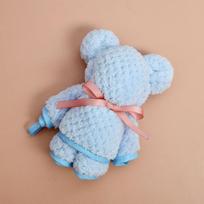Little Bear Towel Souvenir for Weddings, Celebrations, and Festivals 30x30 cm šviesiai mėlyna spalva