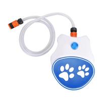 Step on Dog Water Fountain Pet Drinking Dispenser with 162cm Hose Dog Step on Sprinkler Water Pedal for Patio Garden Lawn Yard No Plug white