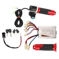 36V 800W Motor Speed Controller Throttle Twist Grip Electric Door Lock Kit Electric Bike Controller Kit black