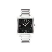 TISSOT Nourishing Ting Collection Quartz Movement Women's Watch 29mm Black Dial Stainless Steel Case T034.309.11.053.00 Silver Strap black