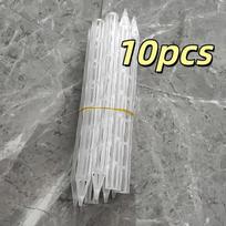 10pcs Transparent Plastic Soil Air Circulation Tubes Lightweight Durable Plant Root Ventilation Tubes For Prevent Root Rot gray