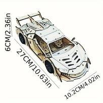 Wooden 3D Puzzle Racing Cars For Adults Diy Mechanical Model Car Kits Toys For Adults Birthday Gift For Boys Men Home Decor beige