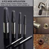 6 Pcs Spiral Groove Screw Extractor Steel Bolt Extractor Easy Screw Remover  Mechanical