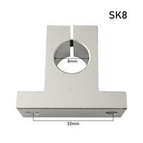 1Pc CNC Router Linear Bearing Aluminum Alloy Rod Holder Durable Rail Shaft Support  3D Printer Part SHF25