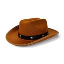 Kids Western Cowboy Hat With Star Studs Adjustable Strap For Ages 3-12 Outdoor And Party Wear ruda