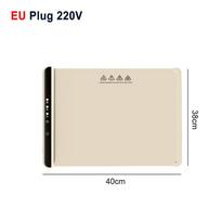 Sulankstomas elektrinis šildomas padėklas, nešiojamas išmanusis maisto greito šildymo kilimėlis, buitinis elektrinis maisto šildytuvas, lėkštė beige