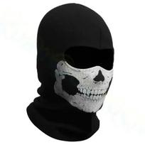 Bicycle Balaclava Full Face Mask Skull Print Motorcycle Full Face Mask Windproof Skiing Head Neck Warmer Bicycle Helmet Liner black
