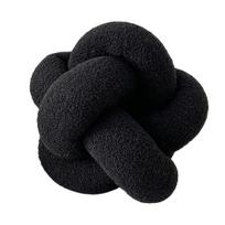 Pagalvė Rankų darbo Pintas Mazgas Apvalios Rutulio Formos Pliušinė Elastinga Miego Kompanionas Sofa Sofos Dekoracija Pagalvėlė Fotografijai juoda