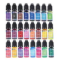 24 skirtingų spalvų žvakių gamybos reikmenys Skystų žvakių dažų rinkinys žvakių gamybai, 0,35oz/10ml žvakių spalvos dažai sojų vaškui 1 gray