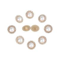Rankų darbo DIY Siuvinėjimas Perlų Drabužių Sagos Siuvimo Reikmenys Marškinių Sagos Blizgantys Kalnų Krištolai gold-15mm