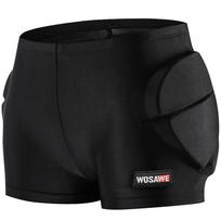 WOSAWE EVA Pad Snowboard Hip Padded Shorts Kids Adult Ski Roller Skating Hockey Riding Cycling Butt Support Bicycle Shorts EU S (ASIA M) black