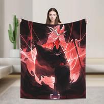 Hollow Knight Game Blanket Quality Warm Soft Bedding Throws Autumn Travel Living Room Novelty Bedspread Size: 75*100cm, Weight: 230 GSM black