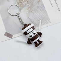 New Italian Brainrot Keychains Tralalero Tralala Keychain Tung Tung Sahur Brainrot Anime Figures Key Ring Bag Pendant Decor Gift gray