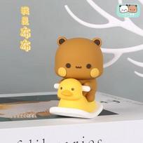 Bubu Dudu Anime Figures Model Toys Exciting Collectible Cute Panda Figure Kawaii Bear Doll Ornament Home Children Christmas Gift white