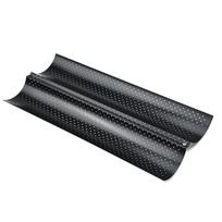 2/3/4 Grooves Wave prancūziškos duonos kepimo skarda Bageto forma Nelipni torto forma 2 Grooves black