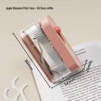 Dopamine Portable Floss & Toothpick Box: Automatic Pop-Up, Ultra-Fine Mini Floss Sticks gray