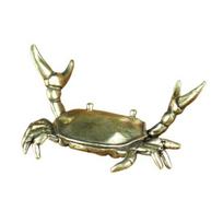 Žalvarinis svarmenų krabo rašiklio laikiklis Imituotas krabo raštinės reikmenų pieštukų stovas Namų biuro stalviršio Fengshui dekoravimo ornamentas Crab beige