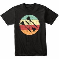Three Darts Silhouette Retro Darts T-Shirt - Retro Colors 3XL