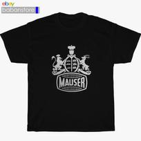 Mauser Guns Firearms Logo Mens Black T shirt Cotton Graphic Tee S-5XL XL gray