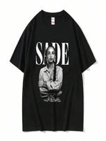 90-ųjų dainininkės S-Sade spaudinio grafinis marškinėlis vyrams moterims Hip Hop vintažiniai trumparankoviai marškinėliai 100% medvilnė per didelis marškinėlis Streetwear S įvairiaspalvis