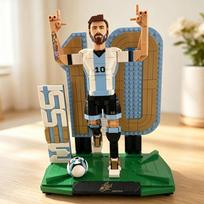2026 Popular 958pcs Football Superstar Number 10 Lionel Football Legend Building Block Puzzle Model Toy Birthday Ornament Gifts gray