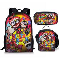THE AMAZING DIGITAL CIRCUS Backpack Lunch Bag Pencil Case Set for Kids, Student Cute Cartoon Bookbag, Boys Girls School Gift