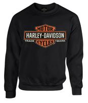 Harley-Davidson vyriškas tamprus B&S vilnos megztinis-džemperis, juodas 3XL black