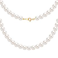[Goldpang] 14K pieno spalvos perlo karoliukų vėrinys - 8 mm