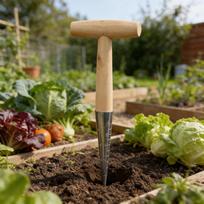 Hand Dibber Bulb Planter Comfortable Grip Sowing Planting Digging Handheld Gardening Tool black