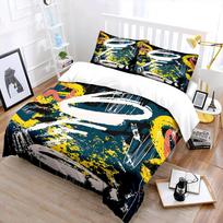 Abstract Graffiti Art With Vibrant Colors Bedding Set For Kids Luxury Gift 3Pcs Digital Print Comforter Set Soft Comfortable EU Twin 135X200cm&set