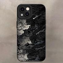 Creative 2D Ink Dragon Cloud Pattern Phone Case Suitable for iPhone 17 16 15 14 13 12 11 Pro/Max/Plus Anti Drop and Anti Shock iPhone 17
