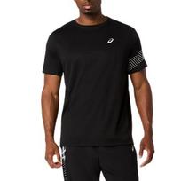 ASICS T Shirts Men's Performance Black/Cream Crew Neck Moderate Straight Fit 2011D458-001 L black