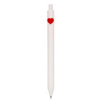 KACO Love Heart Creative Black Pen - Red Heart Press Type 0.5mm for Students 0.5mm white