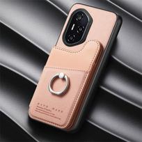 Honor 600 Pro 5G Leather Card Case for Huawei Honor 400 Pro Luxury Cover Phone Honor 400 Lite Honor400 Smart RFID Back Panel Honor 600 Pro rožinė