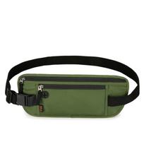 2026 Anti-theft RFID Waterproof Ultra-thin Mobile Phone Passport ID Waist Pack Holder žalia
