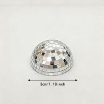 Silver Disco Mirror Ball Mirror Finish Disco Wall Decor Mirror Half Ball Reflective Surface