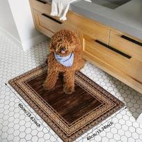 1Pcs Anti Fatigue Kitchen Rugs, Kitchen Area Print Waterproof Non-Slip Thick Cushioned Mat Comfort Standing Mat 50*80cm brown