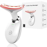 Electric 7 Color LED Face Neck Massager Vibration EMS Comfort Machine Thermal Cosmetic Skincare Accessory Tools Supply Equipment balta