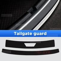 For Changan Oshan X7 -2025 Auto Tailgate Guard Door Sill Pedal Carbon Fibre Texture Accessories Leather Styling Car Trim Tailgate guard 2 pcs blue