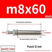 304 Stainless Steel Pipe Clamp with Expansion Screw and Weld Nut Bracket gray