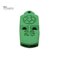 Professional Referee Whistle Keychain with Hanging Hole, High-Frequency Sound Outdoor Sports for Referees Football Basketball Volleyball Training žalia