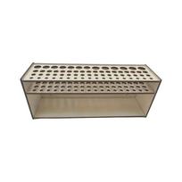 Multi Hole Paintbrush Organizer Wooden Brush Storage Rack New Painting Tools  Desk Organization Brush Holder gray