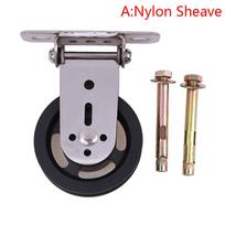 Wall-Mounted Gym Home Rotating Silent Pulley Diy Lat Lift Cable System Wheel gray