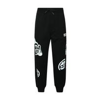 Evisu Buddha Head And Family Flower Print Wide Leg Casual Pants Men pants Black 2ESHTM4SP8050LFCT M white